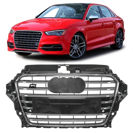 AUDI A3 8V 2013-2016 РЕШЕТКА РАДИАТОРА СТАЙЛИНГ НА S3 ХРОМ