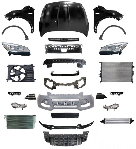 1788544 - KUGA 13-16 ПЕРЕДНИЙ БАМПЕР КАПОТ РЕМЕНЬ ФОНАРЬ КРЫЛО