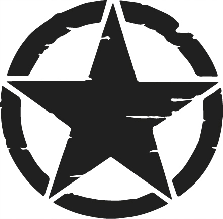 Наклейки на капот для JEEP WRANGLER US ARMY STAR