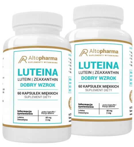 AltoPharma Luteín 40mg 2x60 kapsúl Dobrý zrak Škvrna žltá Nechtík