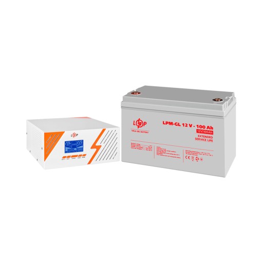 Комплект аварийного источника питания ибп + гелевый аккумулятор 1500ва 1050вт 1200втч