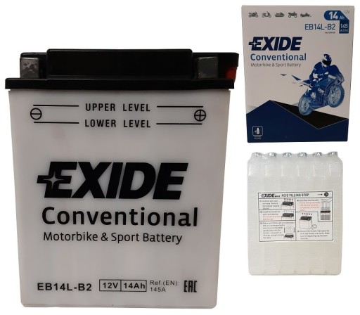 EB14L-B2 - Акумулятор Exide EB14L-B2/YB14L-B2 12V 14AH 145A