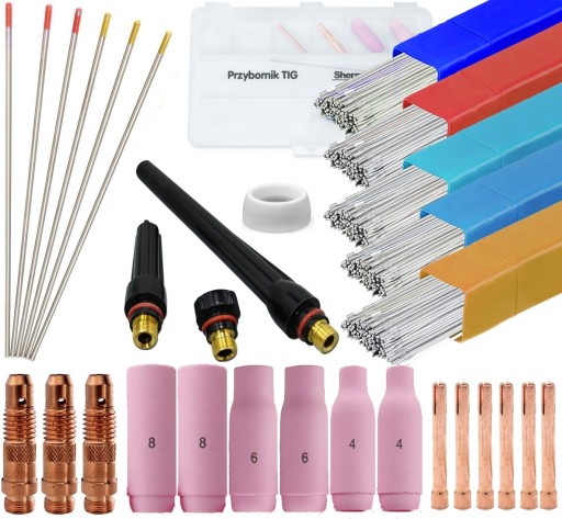 TIG ЗВАРЮВАЛЬНИЙ АПАРАТ AC DC ЧАСТИНИ SR 17 18 26 ДРОТИ СОПЛА