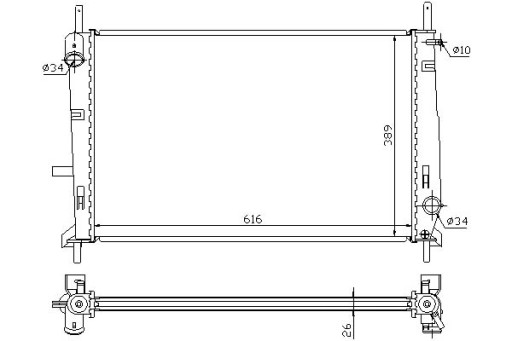 62056A - Кулер для воды nissens ford cougar 2.0 16v (ec_)