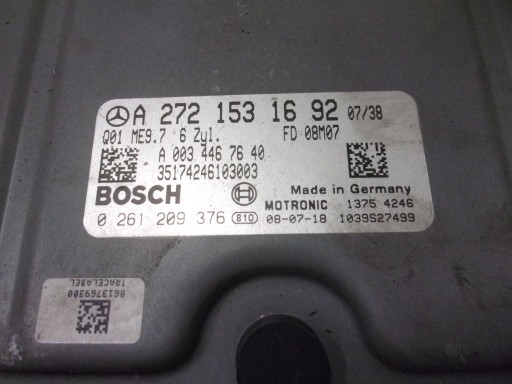 MERCEDES R230 SL 230 SL 350 LIFT control unit computer of the engine A2721531692