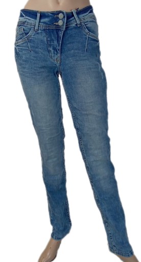 Nohavice jeans modrý zips Scarlett Cecil 25/32