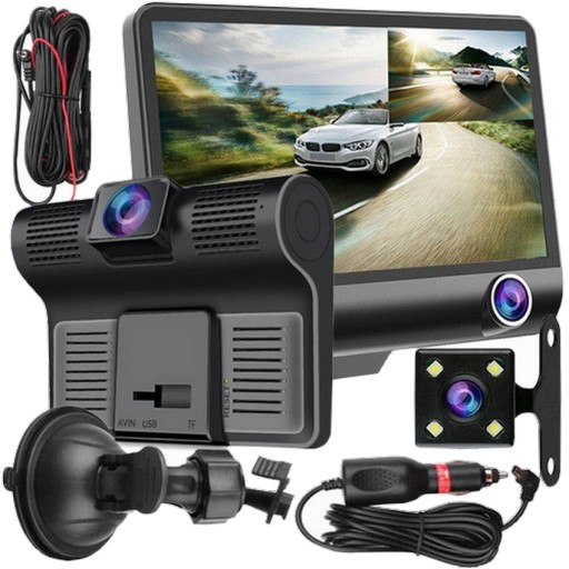 ВОДІННЯ РЕКОРДЕР КАМЕРА ЗАДНЬОГО ВИДУ FULL HD 3 КАМЕРИ