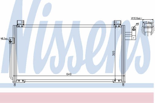 РАДІАТОР КОНДИЦІОНЕРА NISSENS 94705