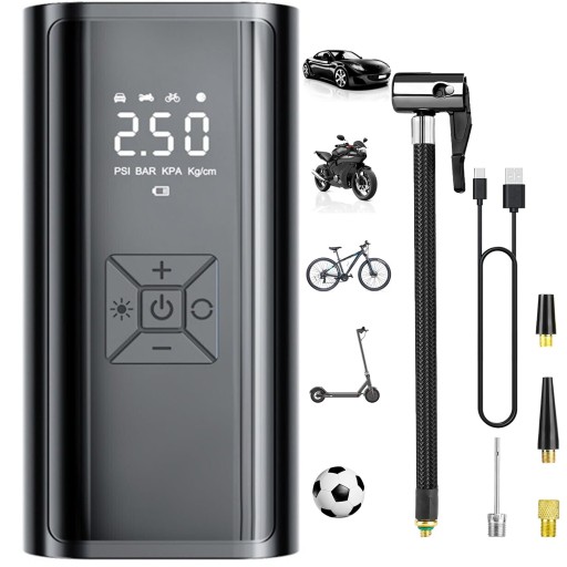 ЭЛЕКТРИЧЕСКИЙ ВОЗДУШНЫЙ НАСОС С ЦИФРОВЫМ ЖК-ДИСПЛЕЕМ/СВЕТОДИОДНОЙ ПОДСВЕТКОЙ