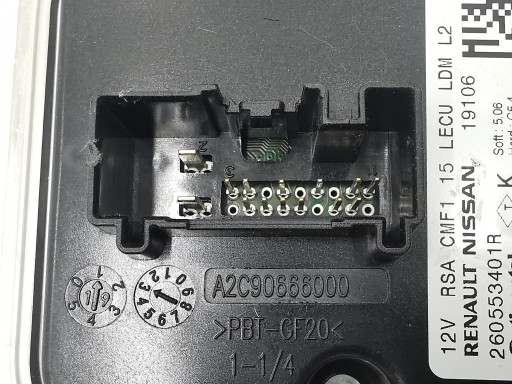 control unit LED module RENAULT CAPTUR 260553401R