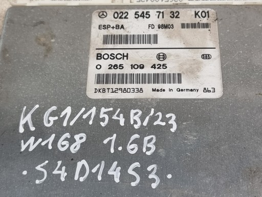 module control unit ESP OE 0225457132 MERCEDES A KLASA W168 1.6B