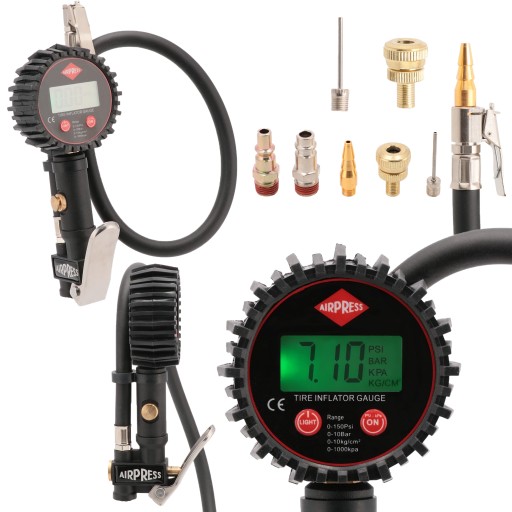 Колесный насосный пистолет с манометром 10 бар