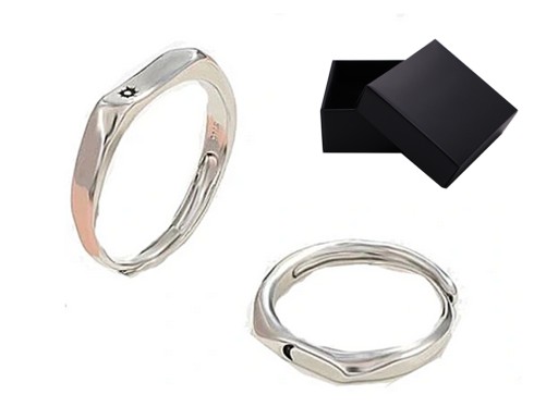 КІЛЬЦЕ ПОСРІБЛЕНЕ ДЛЯ 2 ДРУЗІВ СОНЦЕ МІСЯЦЬ 2 ШТ