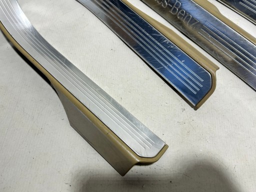 MERCEDES W221 mouldings caps threshold CHROM KOMPLET front rear part right left