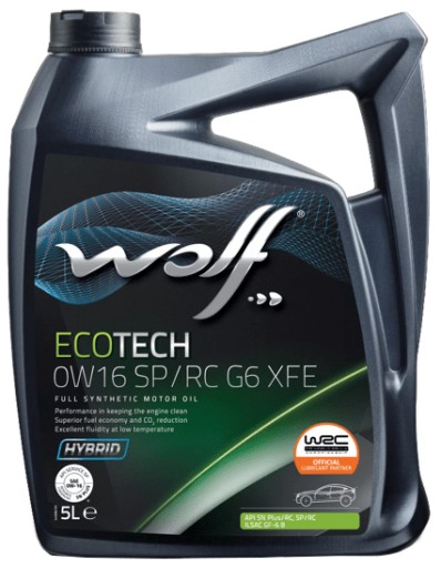 Моторна олива Wolf SP/RC G6 XFE 5 л 0W-16