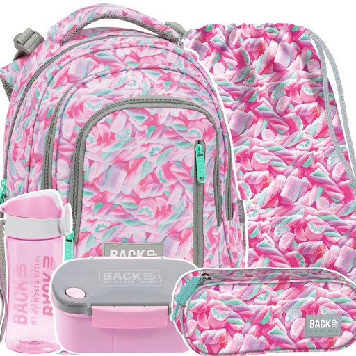 Рюкзак шкільний на багато відділень Backup Shades of purple, Shades of pink, Shades of grey and silver, Shades of green, Multicolor 24 л