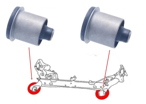 fcs-zst01av - 2 втулки задней балки nissan nv200 leaf