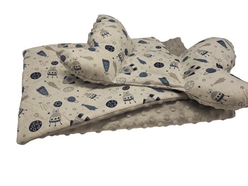 Дитяча ковдра Абракадабра 50 х 75 см відтінки сірого і сріблясті квіти