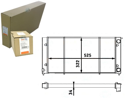РАДИАТОР VW GOLF2 1,6 BEHR HELLA изображение 1
