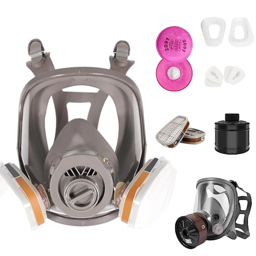 ПРОТИВОГАЗ ПОЛНЫЙ СИЛИКОН АНТИ-ПЫЛЬ СПРЕЙ МАСКА