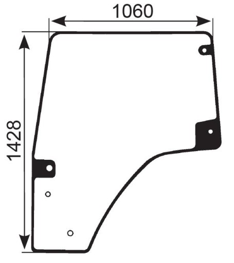 0.016.8743.0 - DEUTZ SAME LAMBORGHINI ДВЕРНОЕ СТЕКЛО ЛЕВОЕ
