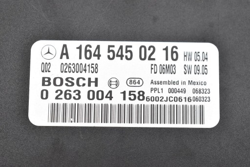 control unit module of the parking PDC A1645450216 MERCEDES ML W164 05-08