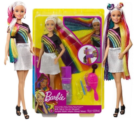 Лялька Mattel Barbie Shiny Rainbow Hair FXN96