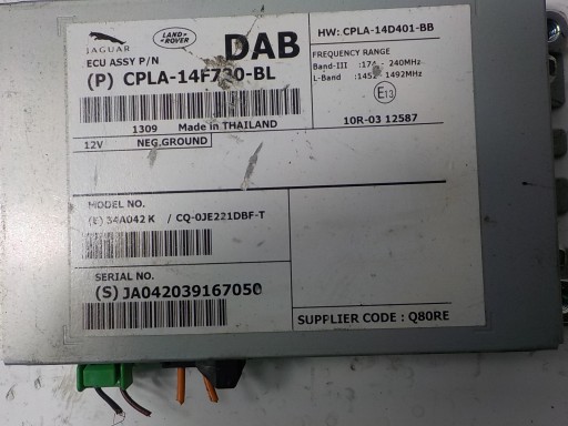 JAGUAR XJ X351 rádio modul řídící jednotka RADIA CPLA-14F730-BL CPLA-14D401-BB