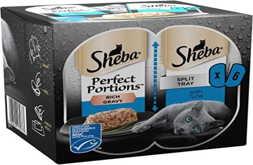 Sheba Perfect Portions terrinové podnosy pre mačky s tuniakom 6 x 37,5 g