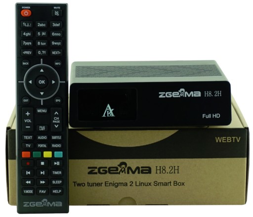 TUNER ZGEMMA H8.2H DEKODER SAT + DVB-T2 HEVC ENIGMA2 E2 + ADAPTER