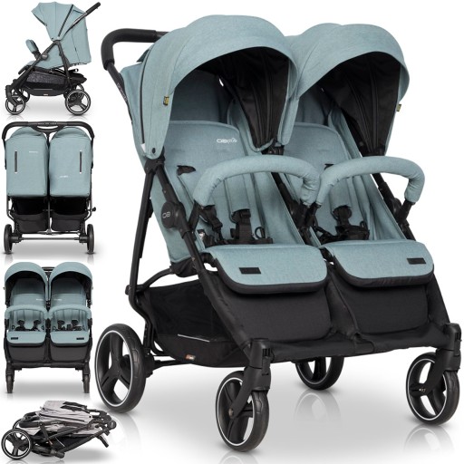 Коляска для двійні Easy Go Domino Mineral
