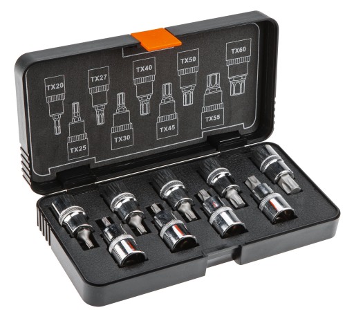 ТОРЦЕВЫЕ НАКОНЕЧНИКИ TORX НА НАСАДКЕ 55 ММ, НАБОР ИЗ 9 ШТ.