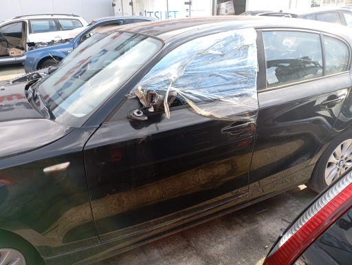 BMW E87 118d door front left black, BLACK SAPPHIRE METALLIC 475 475/9