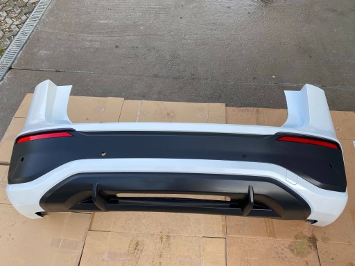 VW TAYRON II 57L complete bumper rear part rear 6x PDC L0K1 BIALY