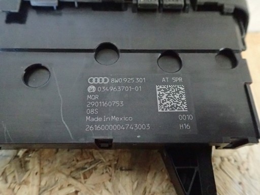 control panel AUDI A4 B9 8W 2015- 8W0925301
