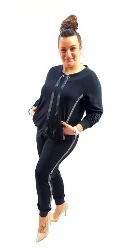 Mikina Glamour WELUR Lampas Black Plus Size r 64