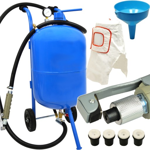 МОБІЛЬНИЙ ПНЕВМАТИЧНИЙ СИФОННИЙ ПІСКОСТРУМИННИЙ АПАРАТ ДЛЯ ПІСКОСТРУМИННОЇ ОЧИЩЕННЯ 38L 40L