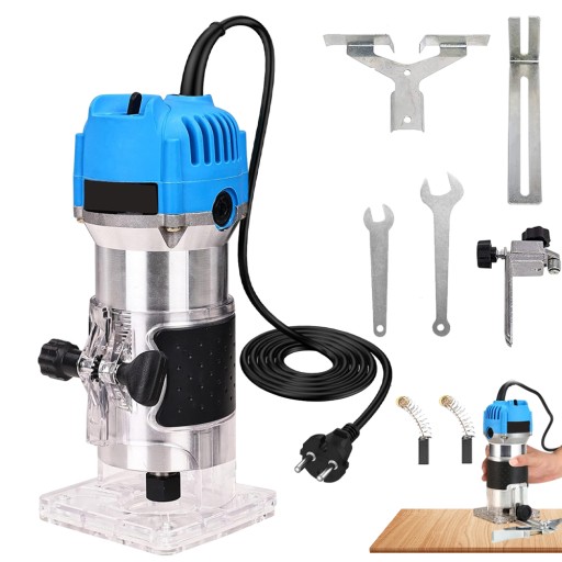 ЕЛЕКТРИЧНА КРОМОФРЕЗЕРНА МАШИНА ДЛЯ ДЕРЕВИНИ 800 Вт + АКСЕСУАРИ