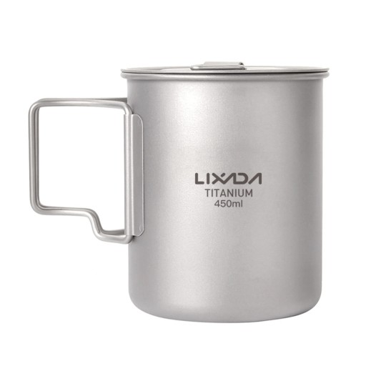 Світла титанова чашка для води 450 мл