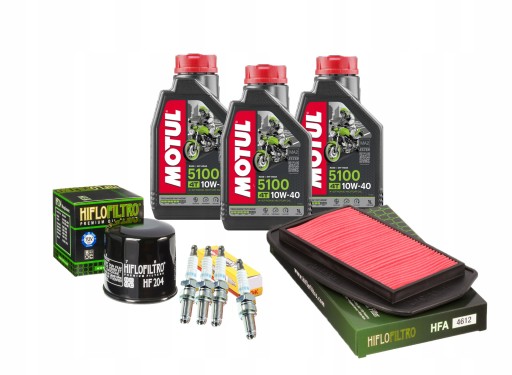 HF204 - Фільтр для свічок запалювання YAMAHA FZ6 S2 SA 07-10 Oil Motul 5100 10w40 NGK