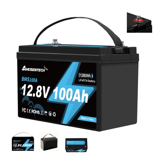 Аккумулятор 12 в 100 ач lifepo4 1280wh 100a bms ameisentech