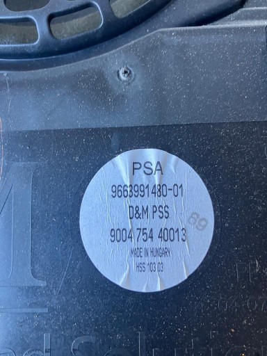 Altoparlante SUBWOOFER CITROEN C3 II 9663991480