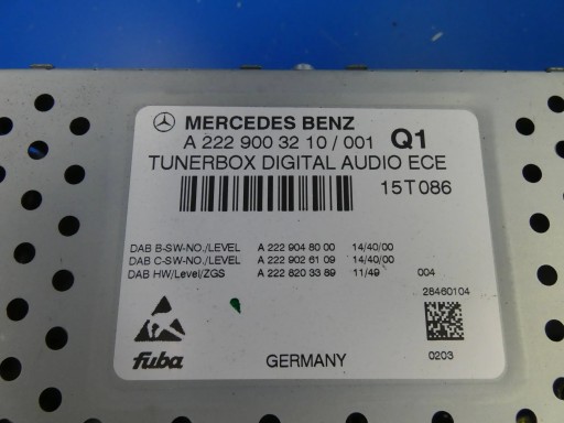 MERCEDES C KLASA W205 amplifier TUNER TUNRBOX AUDIO