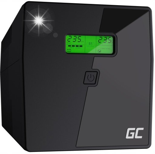 Источник бесперебойного питания green cell, аккумулятор 1000 вт/600 вт, 2 компьютерных маршрутизатора емкостью 7 ач