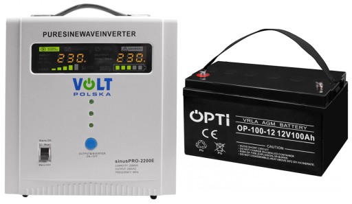 Ups джерело безперебійного живлення sinus pro 2200e 2200w постійна фаза avr + agm 12v 100ah
