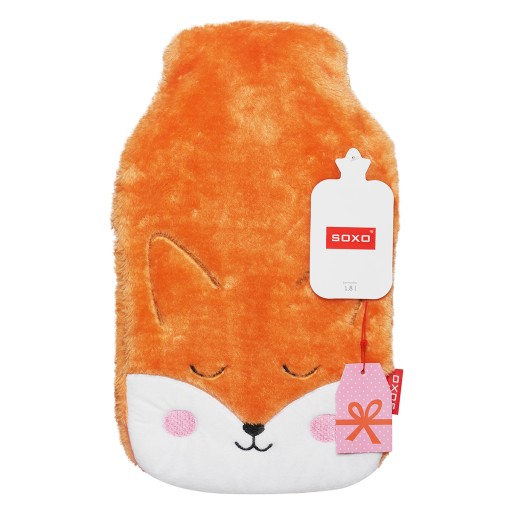 Грілка гумова Soxo оранжево-червона 1,8 л
