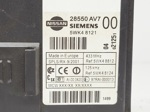 Unité commande confort Nissan PRIMERA P12 1.8 16V 5WK48121 europa