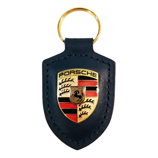 БРЕЛОК PORSCHE З ЕМБЛЕМОЮ-ТЕМНО-СИНІЙ ОРИГІНАЛ