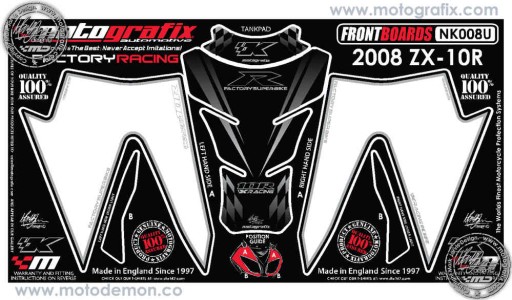 TANKPAD И ПЕРЕДНЯЯ КРЫШКА KAWASAKI ZX10R NINJA 08-09