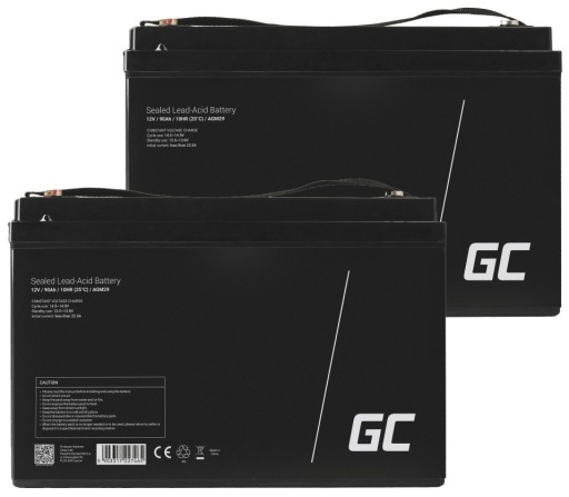 2x зелена батарея 12v 90ah кемпер ділянка solar ups склад 2160wh